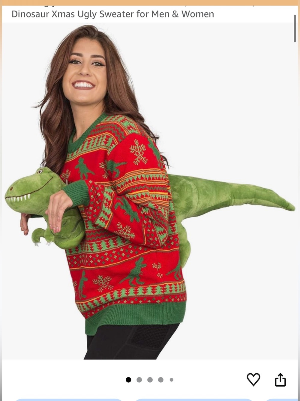 Ugly Christmas Sweater Dinosaur